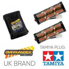Overlander 2x 3300mah 7.2v NiMH Battery & NX-20 2A Fast Charger - RC Car Tamiya