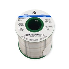 AIM Lead-Free Rosin Core Solder Wire Sn99 Ag0.3 Cu0.7 0.032in 1lb Electrical Sol