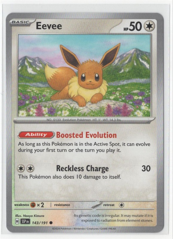 Pokemon Surging Sparks -  143/191 Eevee