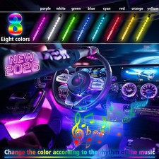 4x Led Rgb Under Car Tube Glow Underglow Underbody System Neon Strip Lights Kit