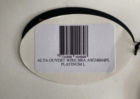 BORDELLE ALTA OUVERT OPEN WIRE BRA PLATINUM SIZE LARGE FETISH NEW WITH TAGS
