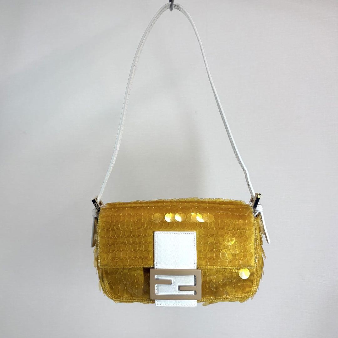 1997 FENDI Mamma Bucket Bag with Sequins & Lizard Leather #PGHT3U