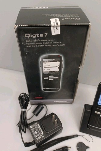 Grundig Digta 7 registratore digitale portatile dettatura con stazione 447 - Foto 2 di 12