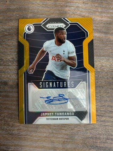 2021-22 EPL Panini Prizm JAPHET TANGANGA Signatures True Gold /10 TOTTENHAM