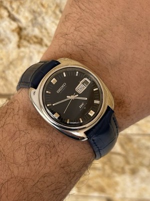 Vintage Seiko DX Sea Lion Watch 6106-8480 Blue Dial 38mm Automatic