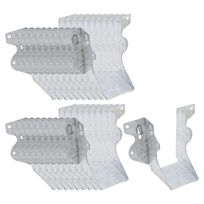 #ad 2x4 Joist Hanger 20 Gauge Galvanized Iron Hurricane Tie Double Shear Mount ... $61.63