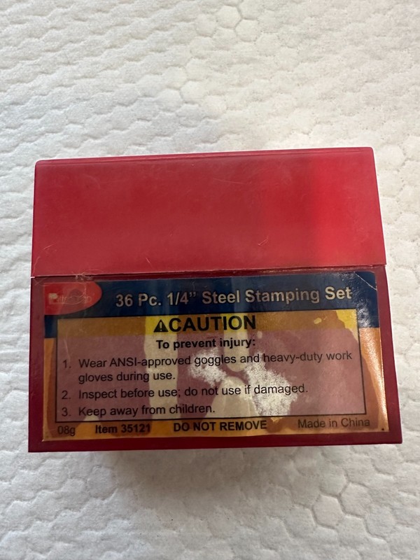 Pittsburgh 36Pc. 1/4" Steel Stamping Set