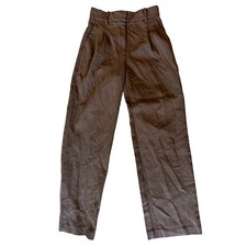 Wilfred Aritzia Effortless Straight Leg Trousers Brown Minimalist 00