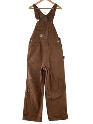 TCB Jeans Overalls Denim Pants Cat Cotton Brown W30 Inseam 25.3in