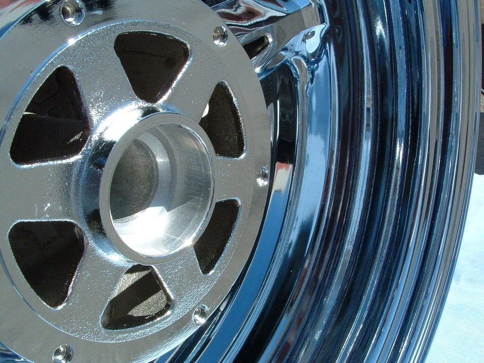 Yamaha Warrior Chrome Rim Service Polished Rotors Performance EDGE Wheel XV 1700 - Image 4 of 4