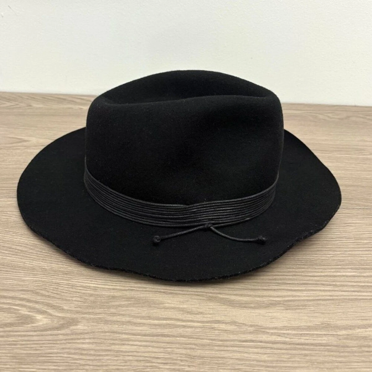 Vince Camuto Women Black Wool Floppy Adjustable Hat One Size NWT <3 Vince Camuto Black Wool Hat Pony Fur Band | Mercari main image 2