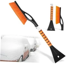 27" Car Snow Brush and Ice Scrapers for Car Windshield, 2-in-1 Detachable 27in