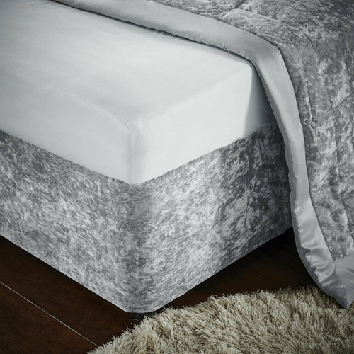Luxus Crushed Velvet Diwan Bettgestell Weicher Premium Bezug Doppelbett King Size - Bild 10 von 14