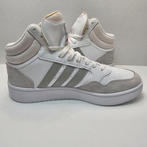 Adidas Aros Zapatos 3.0 Medianos Para Hombre Talla 7.5 Tenis de Baloncesto Blanco Gris Raro - Imagen 5 de 9