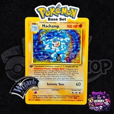 Machamp 8/102 - Pokemon TCG Base Set 1st Edition Holo Card LP Vintage WoTC