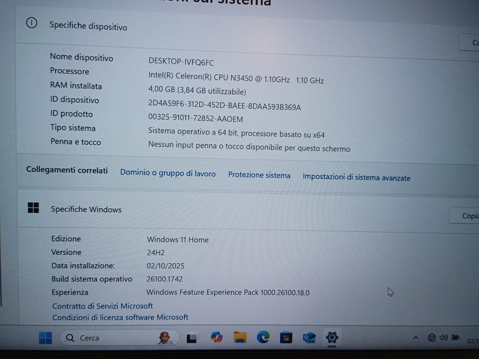 Notebook MEDIACOM 14" SB143 32gb Interni +SSD 256gb Usato - Immagine 4 di 4