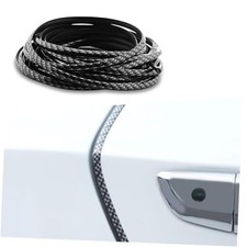Car Door Edge Guards, 16.4Ft 5M Rubber U Shape Cars Door Bumper Carbon