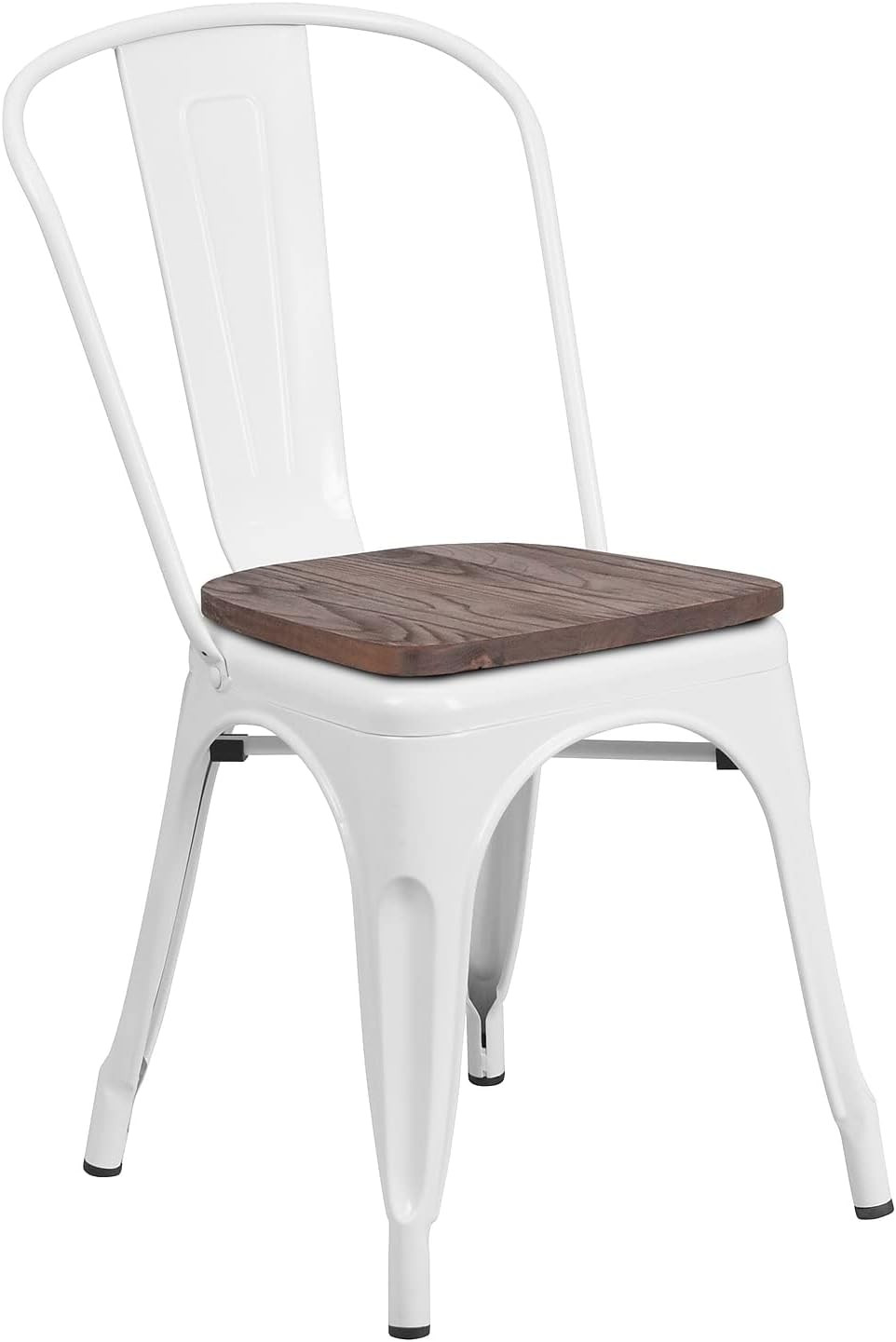 With Wood Seat And Sturdy Steel Frame