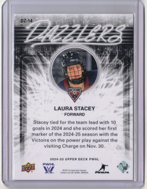 ステイシー STACEY MC LAURA STACEY 24/25 2025 Upper Deck PWHL Dazzlers Card Insert