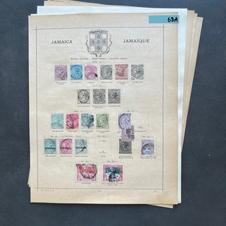 Jamaika Briefmarken Vordruck Sammlung 19./20. Jhd. 6 Seiten 68A