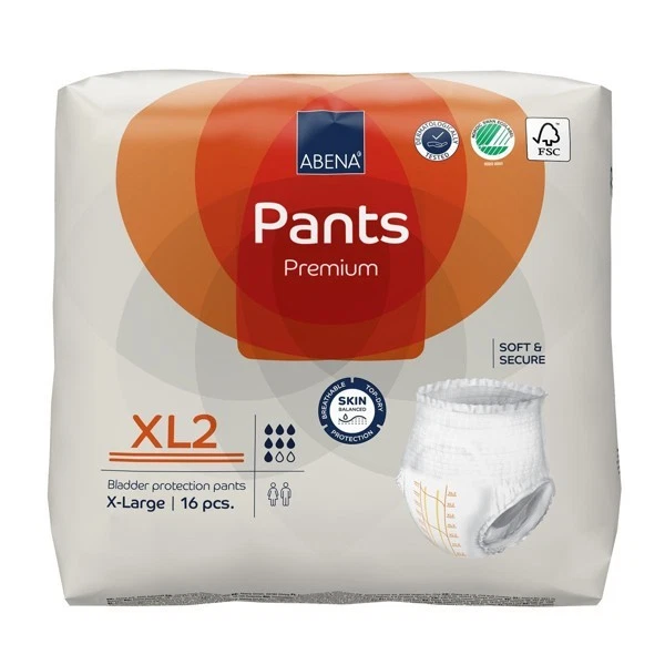 ABENA PANTS XL2 PREMIUM Adult 16 Diapers Bladder Protection Incontinence 1900 ml
Opens in a new wind