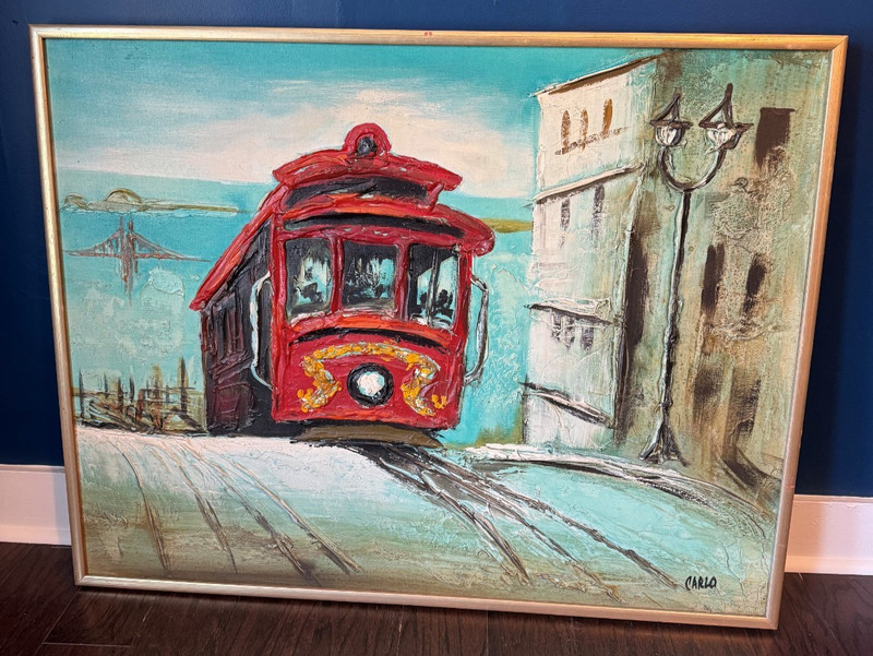 Carlo of Hollywood Oil Painting Mid Century San Francisco
