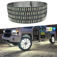 4Pcs 15.5in 4 Row Wheel Ring Lights for Car SUV RV ATV APP & RF Remote 15.5 in