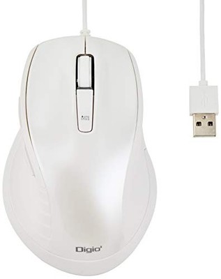 Digio2 5-Button Blue LED Mouse Large Wired Quiet White Z8422from JP