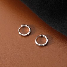 925 Silver Plated Small Hoop Earrings for Women Jewelry Gifts,10mm Hoop Earrings