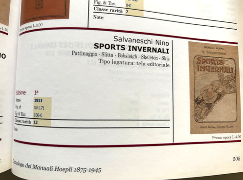 Manuali Hoepli N. Salvaneschi Sports invernali prima edizione 1911 illustrato - Picture 14 of 14