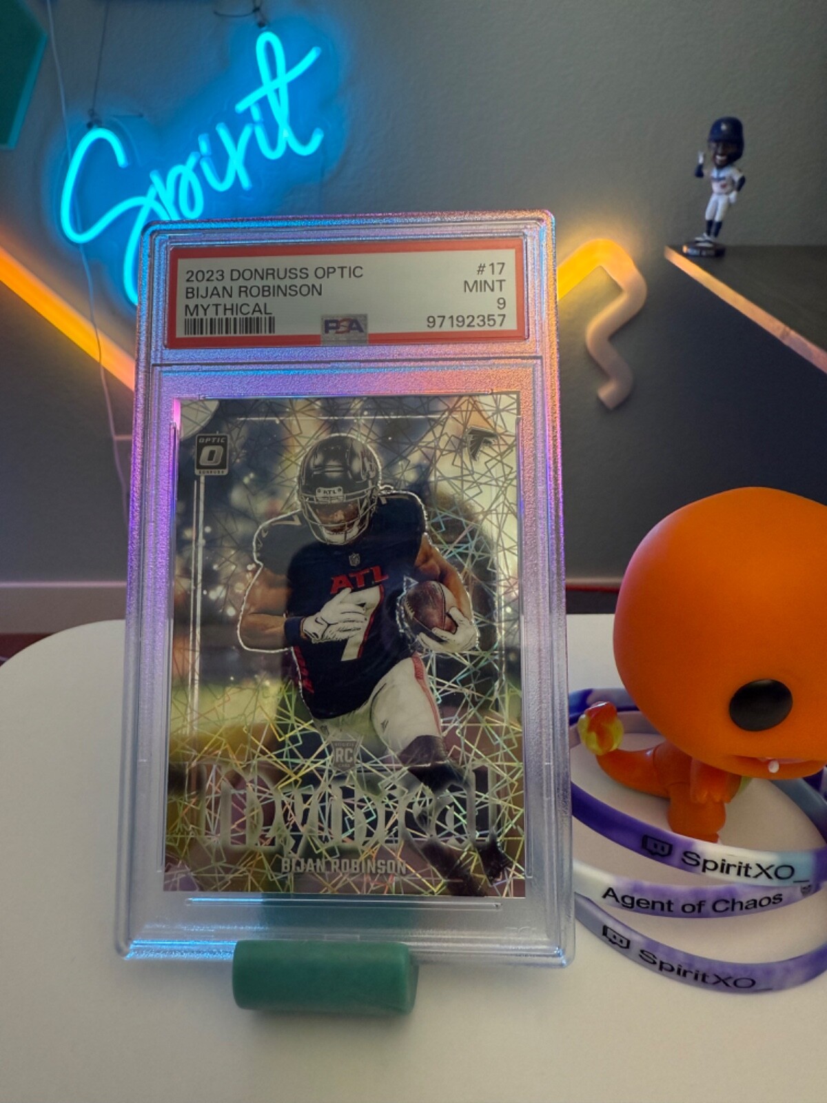 2023 Panini Donruss Optic - Mythical #17 Bijan Robinson (RC) SP PSA 9