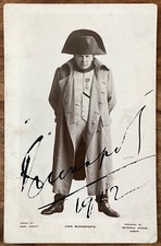 Juan Buonaparte signed postcard 1912 as Napoleon Bonaparte in uniform Rare