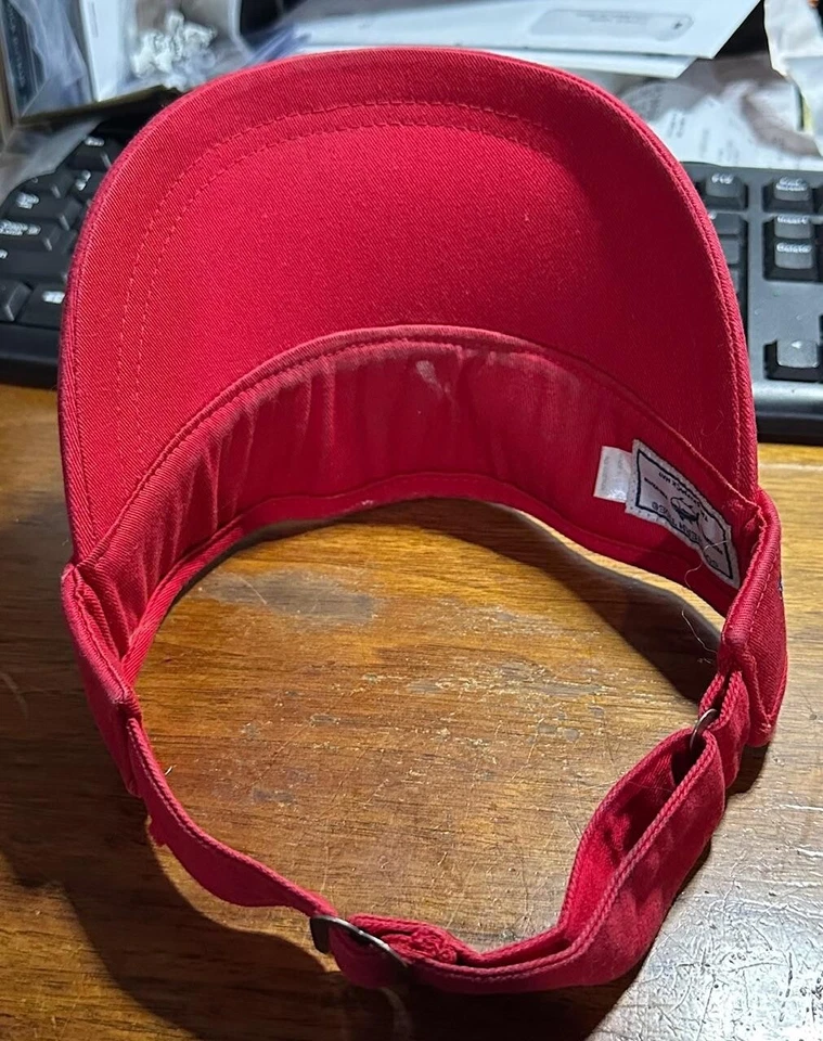 Boné viseira de pesca ajustável vermelho peixe Southern Tide #8R - Imagem 4 de 4