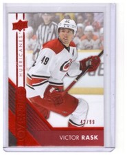 Victor Rask 2016-17 Upper Deck Overtime Red Parallel Card #150 /99