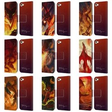 PIYA WANNACHAIWONG DRAGONS OF FIRE LEATHER BOOK WALLET CASE FOR APPLE iPOD TOUCH
