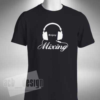 Viel Spaß beim Mischen T-SHIRT verschiedene Farben und Größen Kopfhörer Dj Small bis 5XL