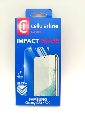CELLULAR LINE Impact Glass Displayschutz für Samsung Galaxy S23 OVP #KT4355MÜ