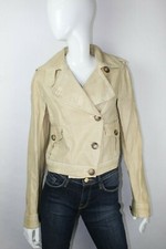 Sportmax Linen Moto Style Button Jacket In Tan Size: 6 New
