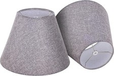 Lamp Shade Set of 2 Large Gray Empire Lampshade Assemble Required 18"x9"x12.7"
