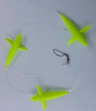 Yell-Tandem Rigged Exciter Trolling Bird Teaser- Tuna-Sailfish-Marlin-Mahi-Wahoo