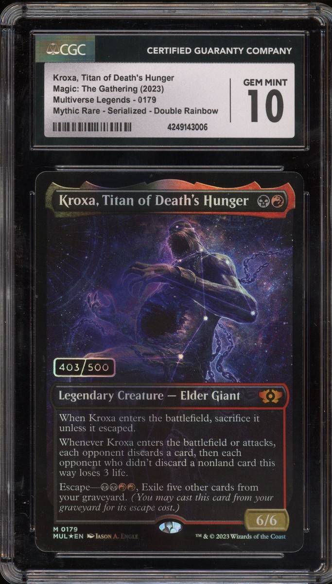Magic MTG Kroxa Titan of Death's Hunger Serialized #403/500 #0179