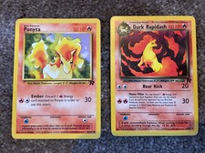 PONYTA & DARK RAPIDASH ORIGINAL ROCKET POKEMON CARD WOTC EVOLUTION SET