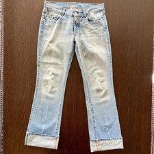 Vintage Y2K 7 for All Mankind Flare Jeans Bell Bottom Made in USA Sz 29 | 31x30