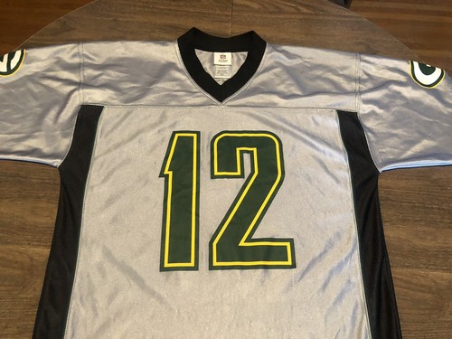 Aaron Rodgers Green Bay Packers NFL Team Apparel Large Silver Jersey - Picture 4 of 8