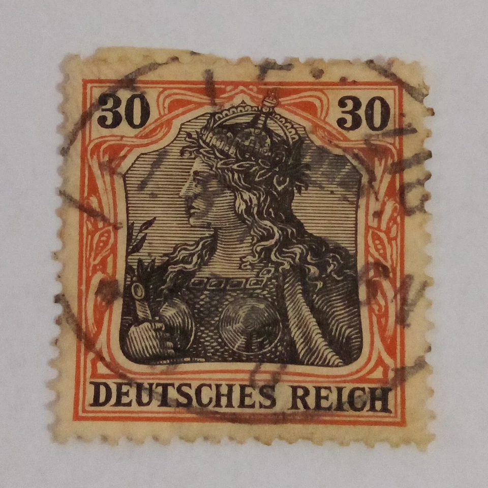 Rare Deutsches Reich Stamps Set Of 8 German 3-40 pf Germania 1920's Used MNH. - Image 4 of 4