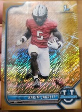 RAKIM JARRETT 2021-22 BOWMAN UNIVERSITY 1ST CHROME RC GOLD SHIMMER REFRACTOR /50
