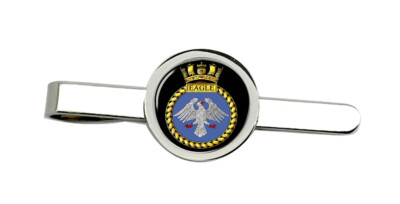 HMS Eagle Royal Navy Krawattenklammer Krawattenclip Edelstahl Silber Gold