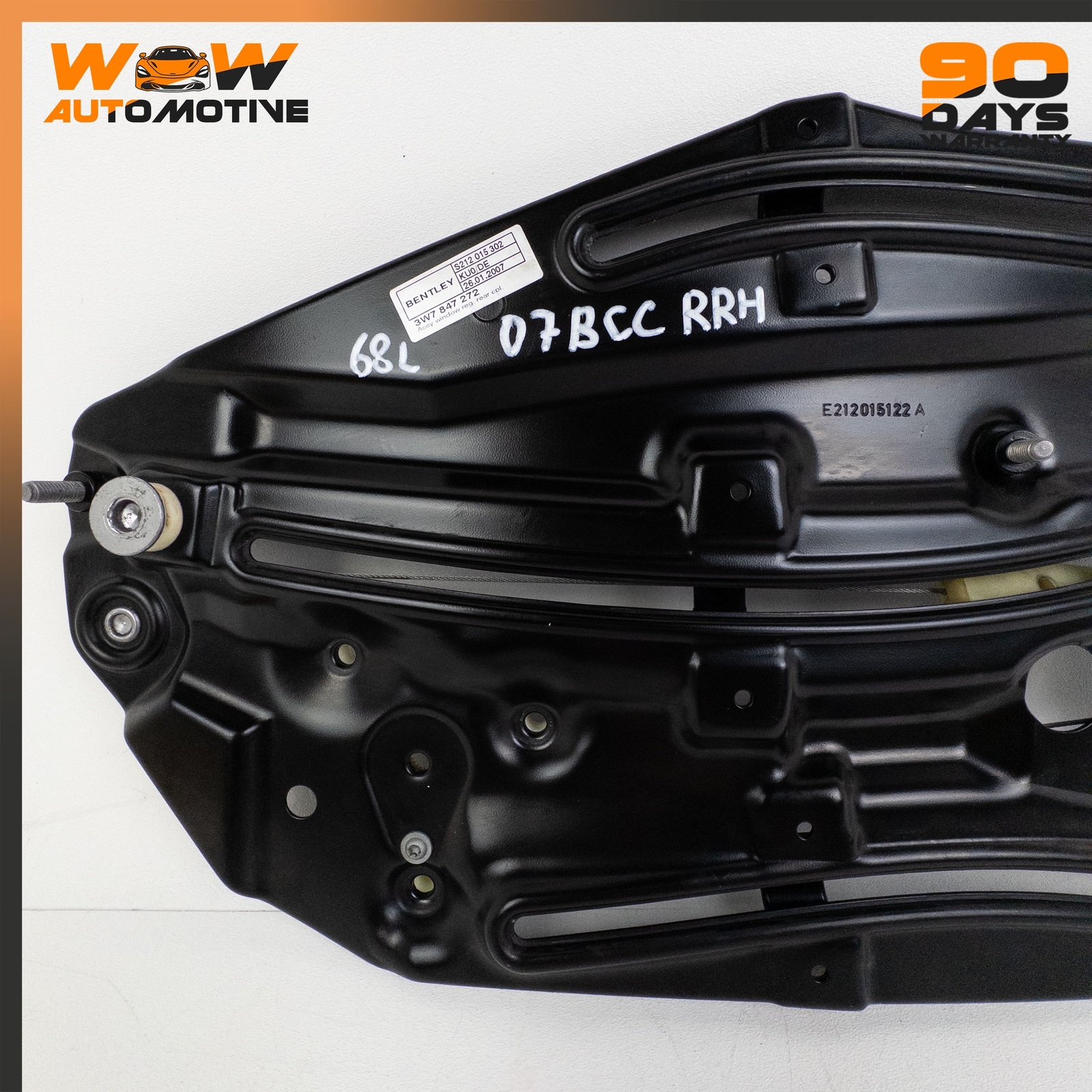 07-11 BENTLEY CONTINENTAL GTC REAR RIGHT PASSENGER SIDE QUARTER WINDOW REGULATOR