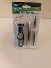 Pittsburgh 4-in-1 Screwdriver Set – Chrome Vanadium, TPR Grip (Item 61988)
