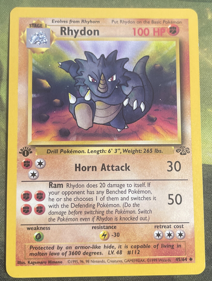 1st Edition Rhydon 45/64 - Jungle - Near Mint